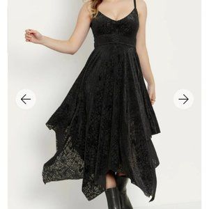 Blackmilk Burned Velvet Spider Threads Handkerchief Dress